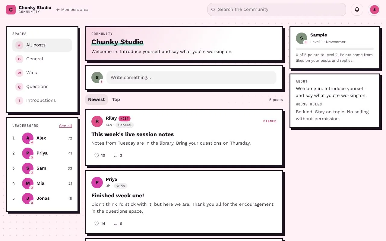 The community for Chunky Studio