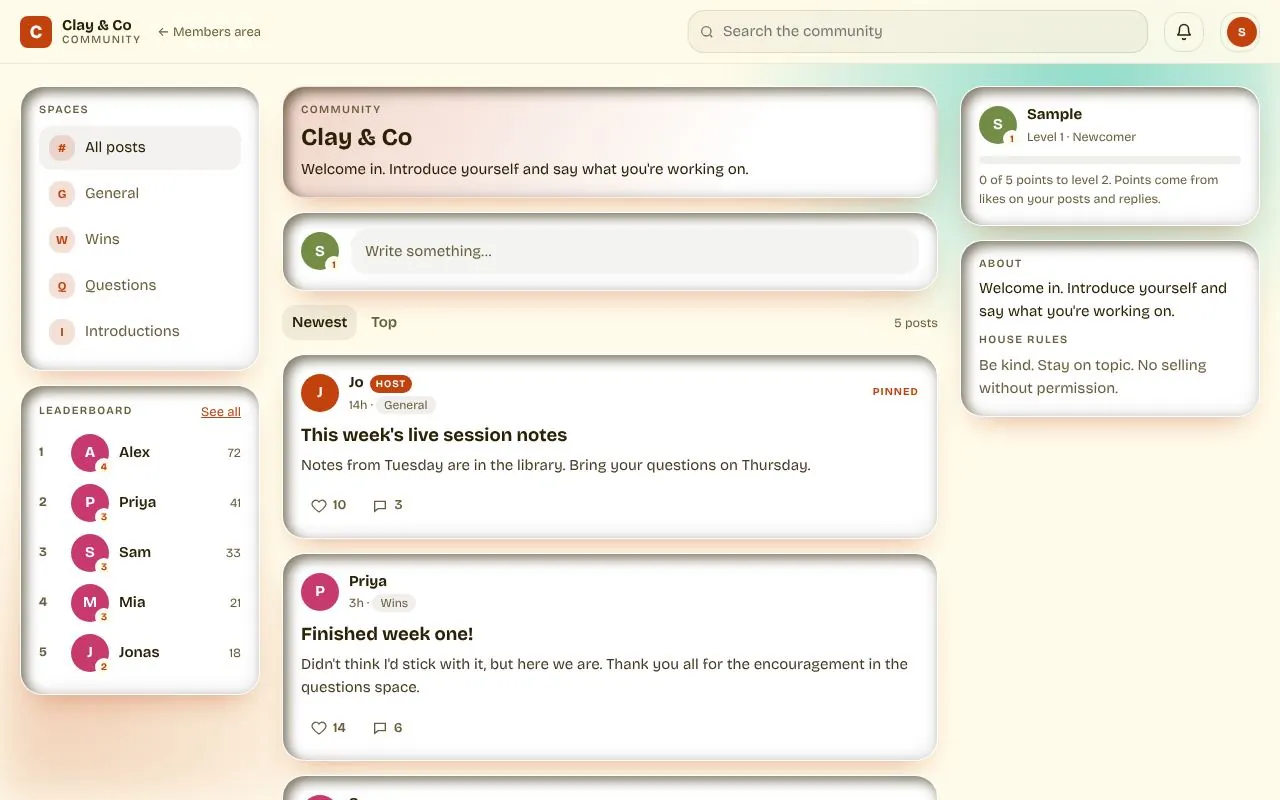 The community for Clay & Co