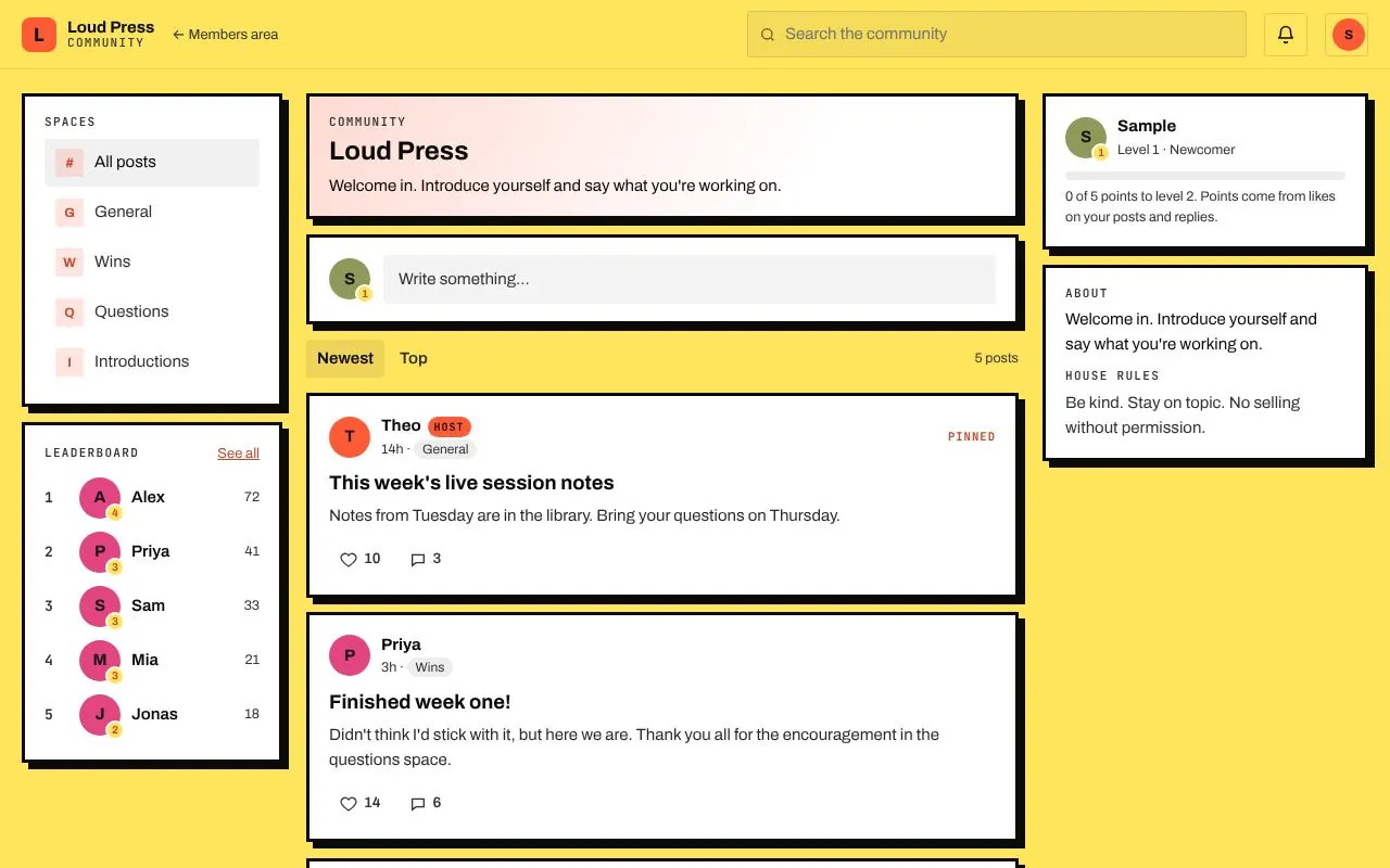 The community for Loud Press