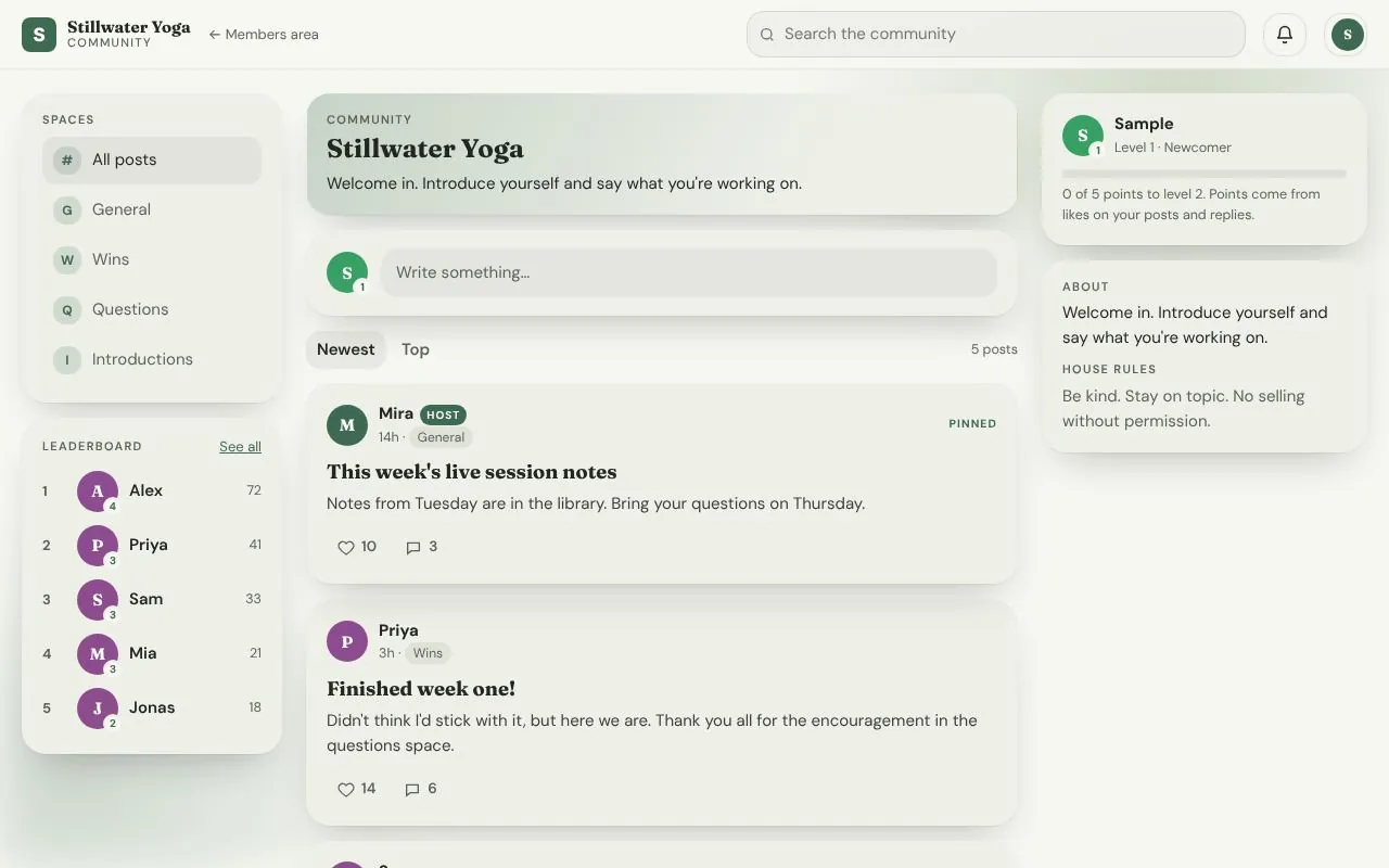 The community for Stillwater Yoga