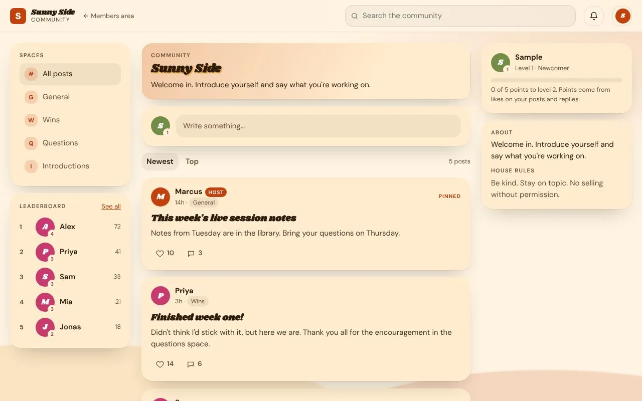 The community for Sunny Side